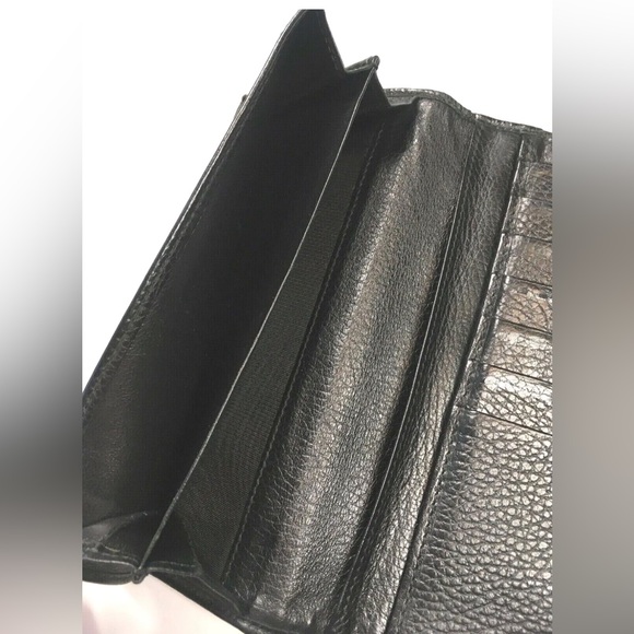 GUCCI CANVAS LEATHER LONG WALLET Vintage - Picture 8 of 11